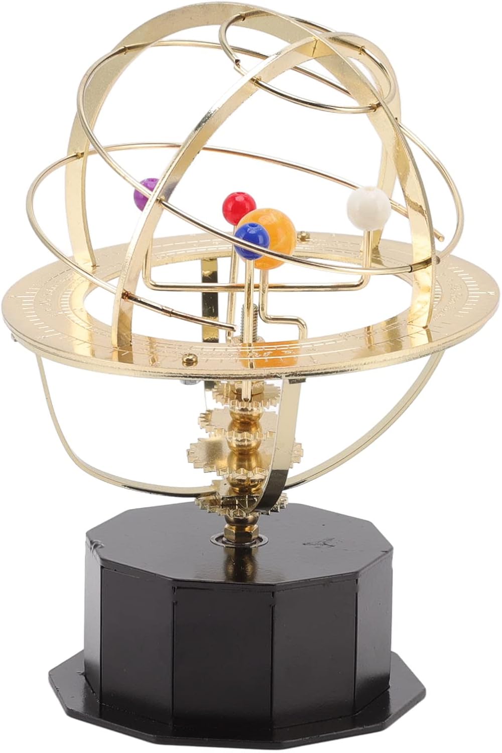 Grand Orrery Model of The Solar System Metal Solar System Model Decoration for Teenagers Educational Tabletop Toy Office Study Classroom Decoration Iron Electroplating Process