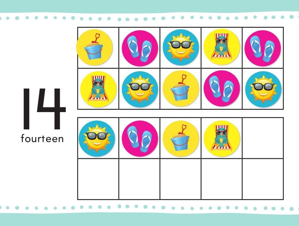 hand2mind Seasonal Ten Frames Math Counters for Kids, Math Counters Chips for Counting and Sorting, Kindergarten Learning Games, Counting Toys, Math Game (288 Math Counters and 10 Ten Frame Cards)