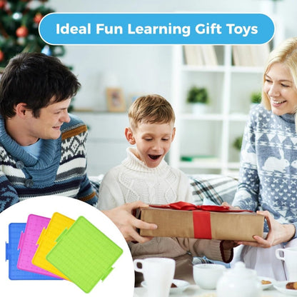 Educational Geoboards Set, 16 Pcs with 160 Rubber Bands, Double-Sided Geometry Learning Tools for Kids