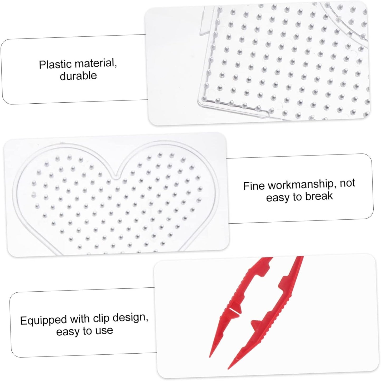 HANABASS 14pcs Pindou Template Set Bead Busy Board Pop Beads Jewelry Making Supplies for Boys and Girls DIY Educational Tool Random Style