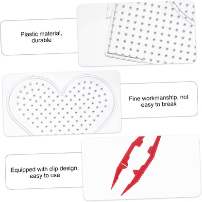HANABASS 14pcs Pindou Template Set Bead Busy Board Pop Beads Jewelry Making Supplies for Boys and Girls DIY Educational Tool Random Style