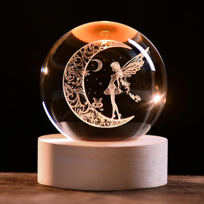 3D Solar System Crystal Ball Space Lover Model Themed Gifts 3D Planets Glass Ball 60mm Decorative Sphere Decor Astronomy Birthday Gift
