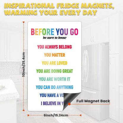 Inspirational Magnets,Motivational Magnets for Locker,8 Powerful Words for the Day Poster,Perfect for Refrigerator, Office, Locker - Ideal for Home, Students, Professionals (8 Words)