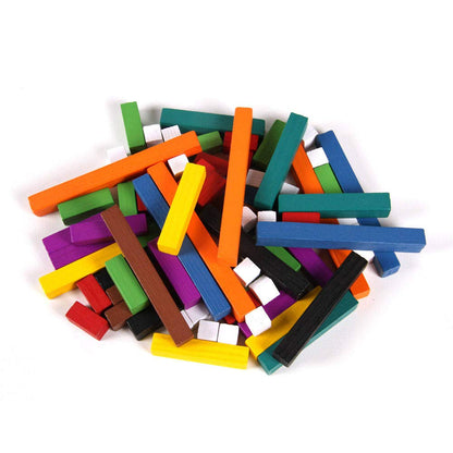 hand2mind Foam Cuisenaire Rods Introductory Set, Fraction Bars, Montessori Number Rods, Counting Blocks, Math Manipulatives, Math Teacher Supplies, Kindergarten Homeschool Supplies (Set of 74)