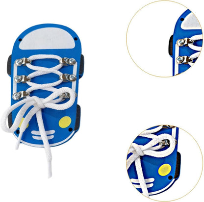 DIY Craft Board: Practice Tying Shoes, Learn to Thread Shoelaces – Toy for, Random Left Right