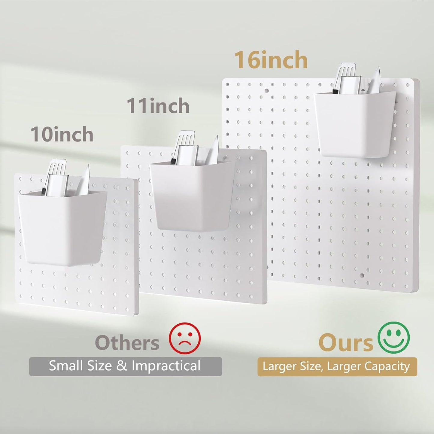 FZK Peg Board with Hooks, Plastic Pegboard Kit with 4 White Pegboards and Accessories, Peg Board Wall Organizer for Office and Craft Room