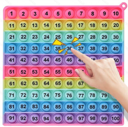 Yadishen 12x12 Multiplication Game Table Kids Math Learning Posters, Fidget Popper Educational Math Tools Fidget Popular Toys Relieve Stress Various Math Operations (20cm Large)