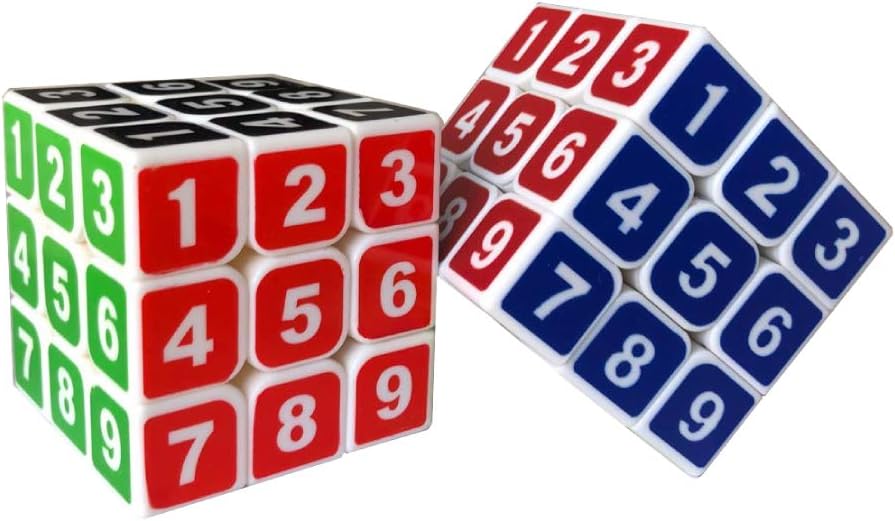 Sudoku 3x3 Magic Cube Stickerless 3x3x3 Number Speed Cube Puzzle
