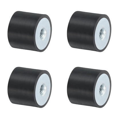 uxcell 4Pcs 20 x 10mm M6 Female Thread Rubber Mounts, Vibration Isolator, Replaces Anti Vibration Pads Flat Silent Block Base Block