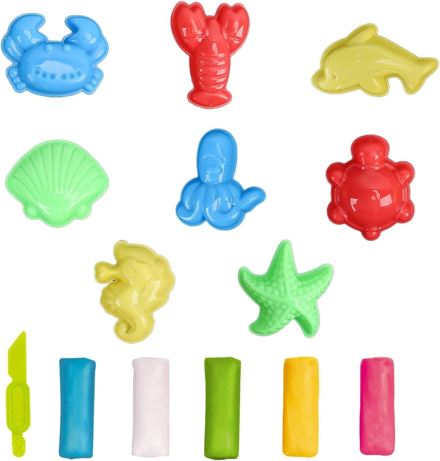 Unleash Creativity with 6 Unique Dino Molds Dough Toys Dough Accessories Set.Ideal as a Gift for Kids Aged 3-4-8 Years