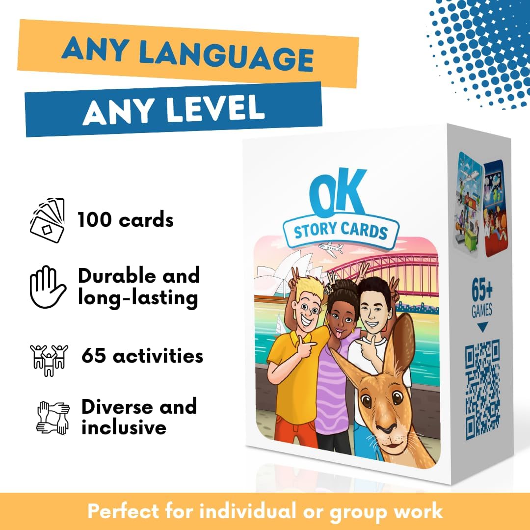 Creative Storytelling Cards for Kids & Classrooms – 100 Illustrated Prompt Cards for Language Learning, ESL & Speech Therapy