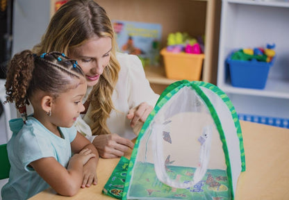 Insect Lore Butterfly Garden Kit with Live Caterpillars – Grow 10 Painted Lady Butterflies - STEM Learning Activity, Habitat with Journal, Stickers, Seeds & Figurines - As Seen on TV