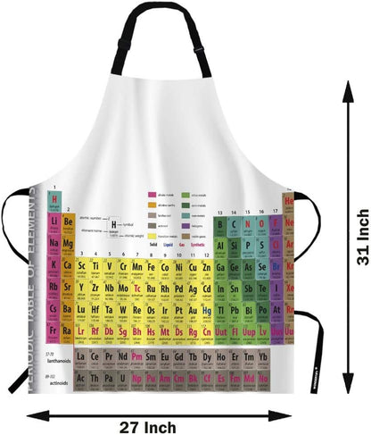 WONDERTIFY Science Education Sketch Apron,Laboratory Chemistry Book Equation Loupe Beaker Flask Glass Bib Apron with Adjustable Neck for Men Women,Suitable for Kitchen Cooking Chef Grill Bistro Apron
