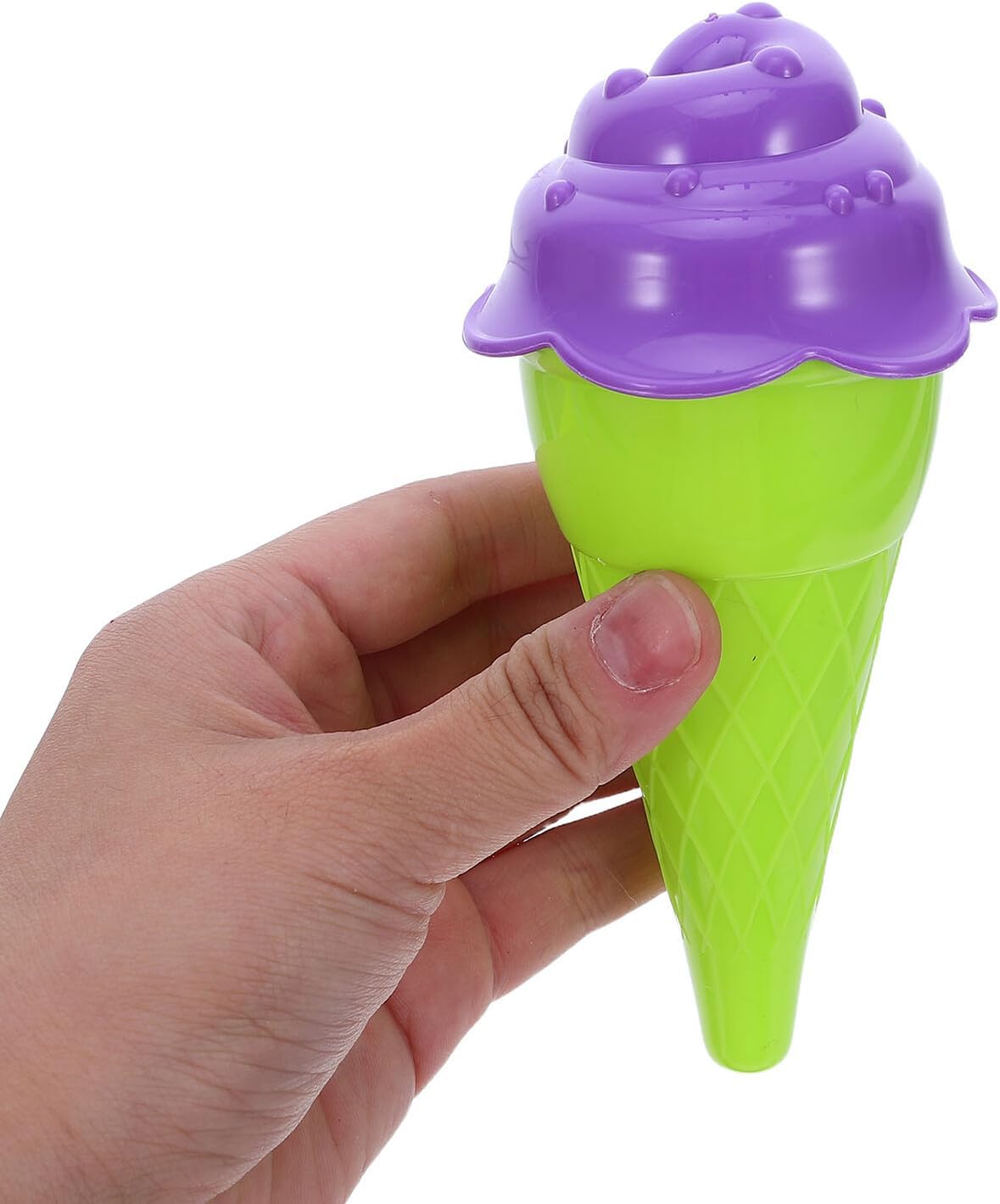 ERINGOGO 2 Sets Ice Cream Cone Sand Molds with Plastic Scoop for Food-grade Beach and Sandbox Multifunctional Indoor Outdoor Playset for Creative Fun