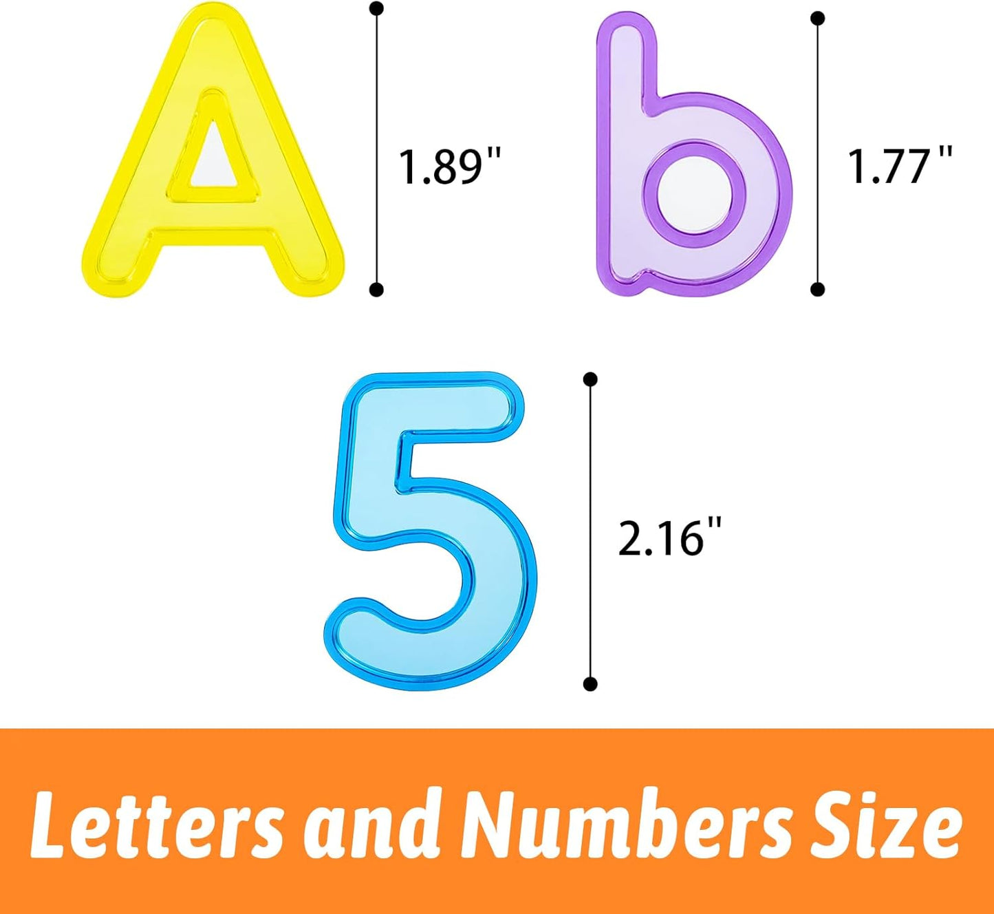 52 Pcs Plastic Capital Letters – 2 Sets of Capital Letters - Perfect Light Table Manipulatives for Early Learning and Play