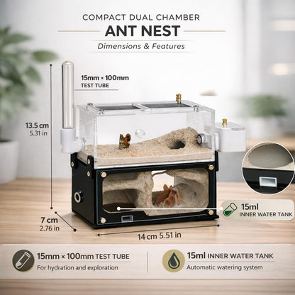 Ant Farm for Adults Study of Ant Behavior Ant Nest ant Terrarium Educational Formicarium for Live Ants and Queen,Cave Style Landscapes
