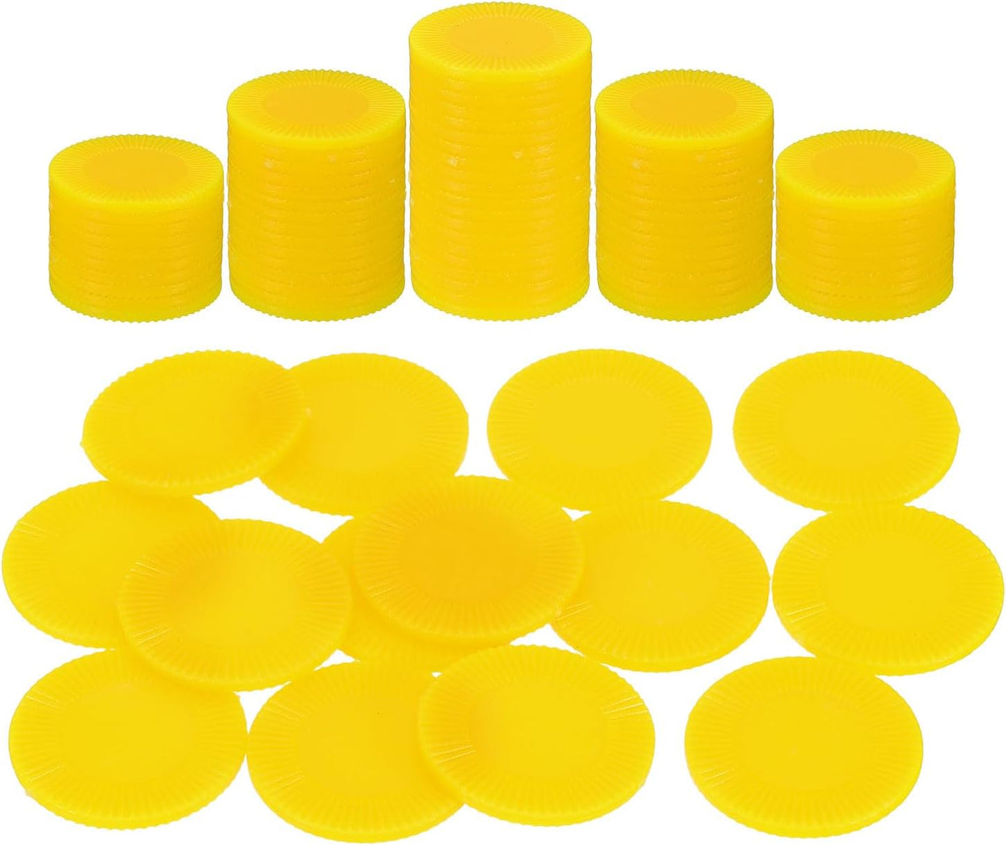 uxcell 100Pcs Plastic Poker Chips, 1 Inch Mini Bingo Chips Learning Counters Counting Counters Disks Markers Opaque Game Tokens for Game Play Math Counting, Blue, Pattern