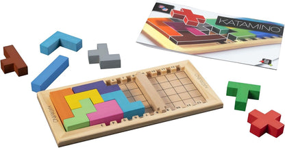 Katamino | The Original Wooden Pattern Building Puzzle Game for Kids and Adults | Over 500 Pentomino Combinations | Award Winning Kid Friendly Strategic Brain Game | Ages 6+ | 1-2 Players | 10 Min