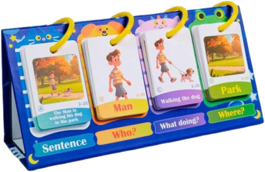 Kids Sentence Building Flip Chart Freestanding Learning Tool