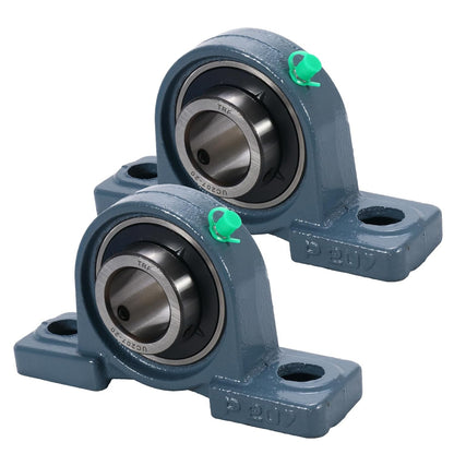 UCP202-10 Pillow Block Bearing,5/8" Bore Mounted Pillow Bearing Cast Iron Base -Self Aligning Chrome Bearing,2 Pcs
