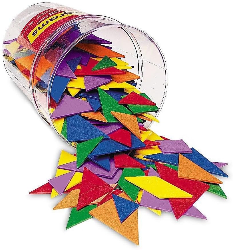 Learning Resources Classpack Tangrams, Math Manipulative, Geometric Shapes, Puzzle, 4 Colors, Ages 5+