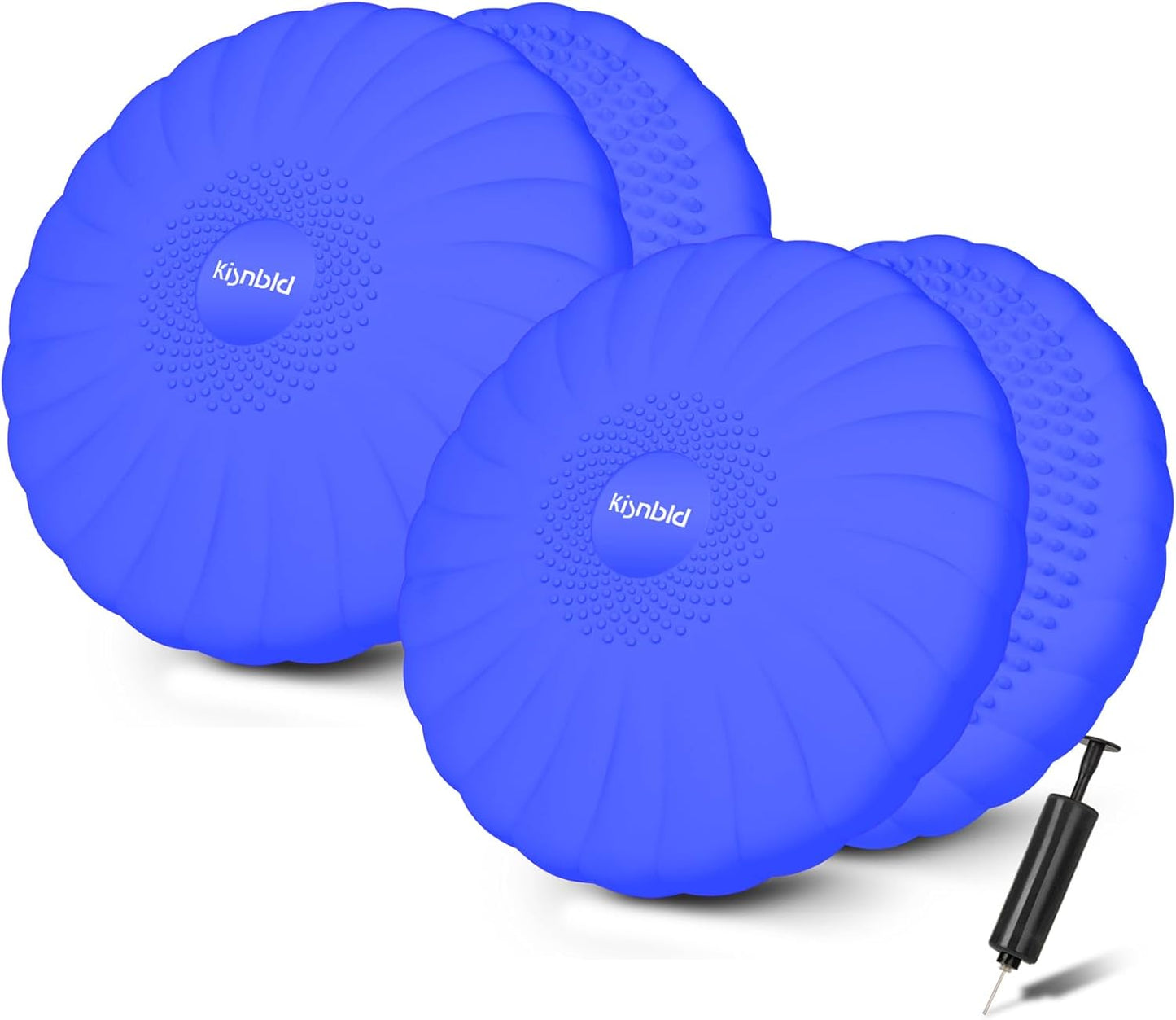 kisnbld Wobble Cushion, Extra Thick Wiggle Seat for Sensory Kids, Non-slip Balance Disc with Inflation Pump for Adults Core Strength, Posture Improvement & Physical Therapy (13.5in/34cm)