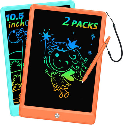 BUKEBU LCD Writing Tablet Doodle Board,10.5 inch Colorful Drawing Pad,Electronic Drawing Tablet, Drawing Pads,Travel Gifts for Kids Ages 3 4 5 6 7 8 Year Old Girls Boys (Blue)