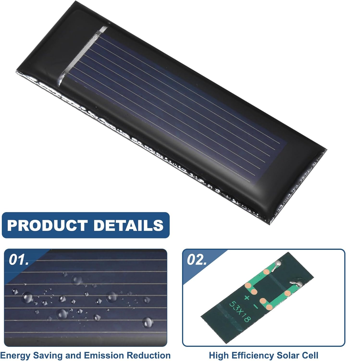 MECCANIXITY 8PCS 1.5V 0.09W 0.06A Mini Solar Panels for Solar Power, Small Solar Photovoltaic Cells Charge DIY Electric Toy Materials Solar System Kits, 1.18" x 1.18"