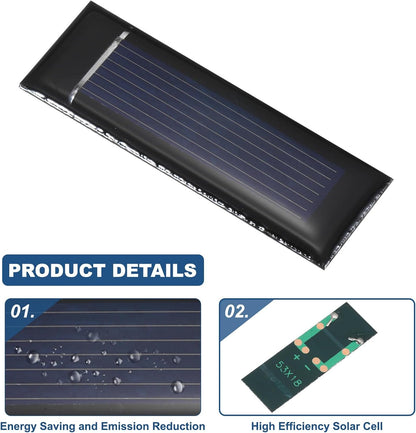 MECCANIXITY 8PCS 1.5V 0.09W 0.06A Mini Solar Panels for Solar Power, Small Solar Photovoltaic Cells Charge DIY Electric Toy Materials Solar System Kits, 1.18" x 1.18"