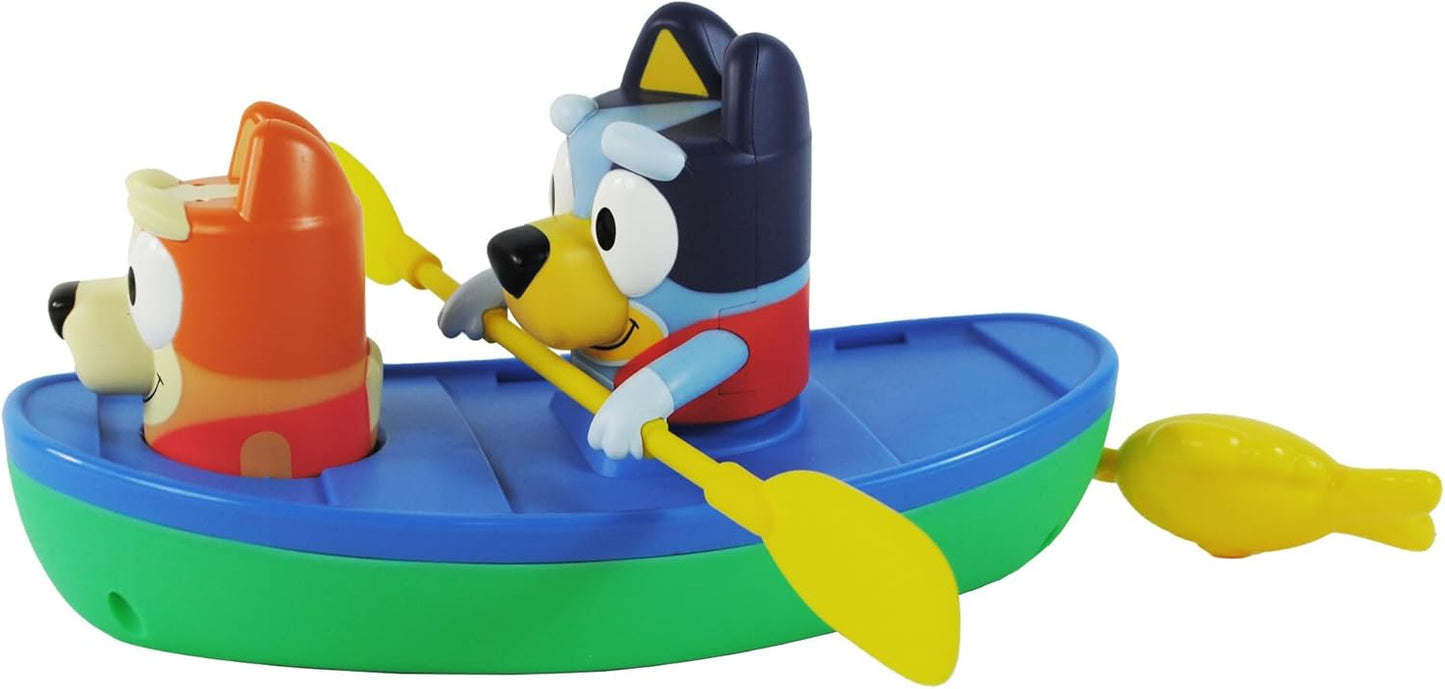 TOMY Toomies Bluey Bath Toys - Bluey's Family Pourers - Includes Chilli, Bandit, Bingo and Bluey Figures - Nesting and Stacking Cups for Bath, Beach or Pool - 4 Count - Ages 18 Months and Up