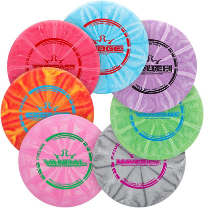 Dynamic Discs Prime Burst 4-Disc Golf Starter Set | Includes Putter, Midrange, Fairway & Driver | Golf Discs Set for Beginners | 170-176g | Beginner Pack for Amateurs