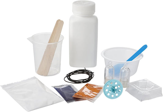 MindWare Science Academy Crystal Jewelry lab - Kids & Teens Grow 1 Crystal Ring and 2 Necklaces with Our 18pc Set - Wild & Weird Experiments for Boys & Girls - Great Educational Gift