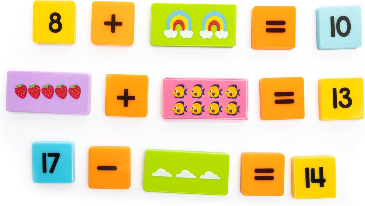 Educational Insights Math Dominoes Addition & Subtraction - Math Preschool Activities for Classroom & Home, Toddler Learning Toys, Gift for Ages 3+