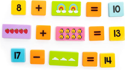 Educational Insights Math Dominoes Addition & Subtraction - Math Preschool Activities for Classroom & Home, Toddler Learning Toys, Gift for Ages 3+