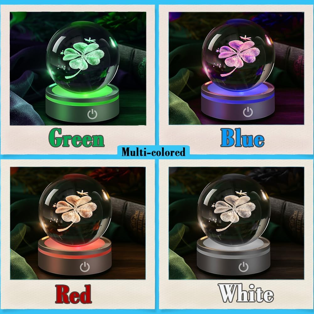 IFOLAINA 3D Solar System Crystal Ball Model Gift Space Astronomy Gift Planets Multicolor Universe Globe Ball Science Astrophysics Gift Night Light Kids Bedroom Adults Gift