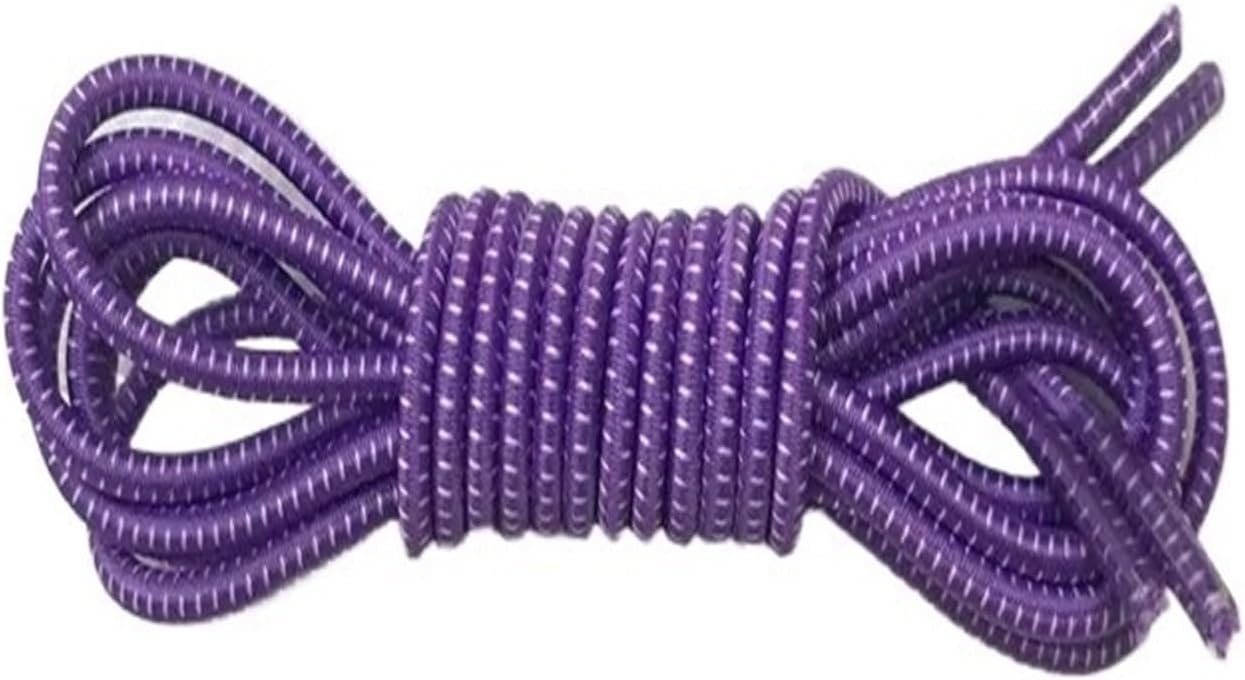 Elastic Shoelaces Round Locking No Tie Shoe Laces Kids Adult Lazy Rubber Sneakers Shoelace