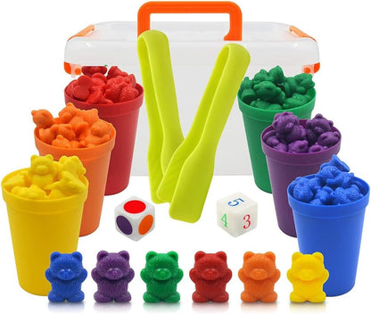 Templeton Educational Counting & Sorting Bears Kit, 70 Piece Super Value Set, Fun Math Manipulative for Home, School, Classroom