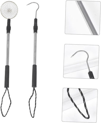 ORFOFE Reusable Beach Sand Sifter Kit with Detachable Aluminum Scoop and Hook Lightweight Sand Shovel for Shell Collecting Rock Hunting and Treasure Digging Outdoors