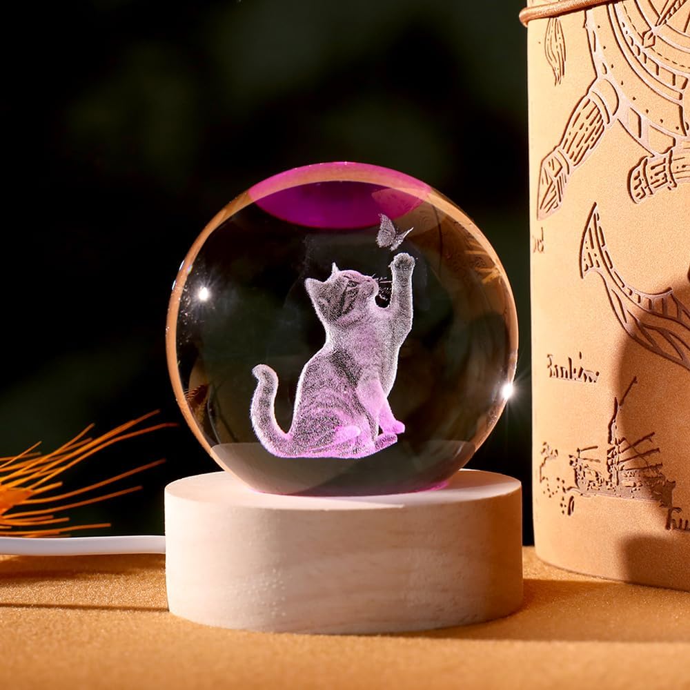 3D Solar System Crystal Ball Space Lover Model Themed Gifts 3D Planets Glass Ball 60mm Decorative Sphere Decor Astronomy Birthday Gift
