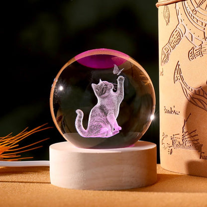3D Solar System Crystal Ball Space Lover Model Themed Gifts 3D Planets Glass Ball 60mm Decorative Sphere Decor Astronomy Birthday Gift