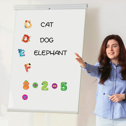 48Pcs Magnetic Letters and Numbers Fridge Magnets, 26 Uppercase Letters 0-9 Numbers Refrigerator Magnets Cute Animal Alphabet Magnets for Student School Learning Spelling