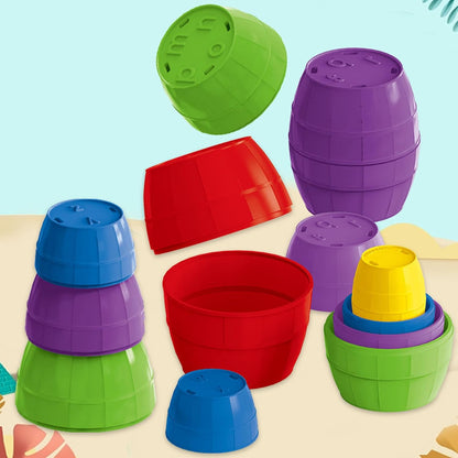 Kikumi 10 Pieces Nesting Stacking Cup Brain Training Educational Interactive Stacking Cup Toy for Toddlers