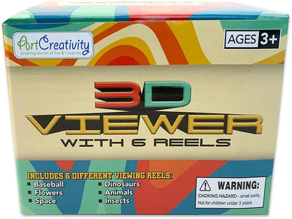 ArtCreativity Classic 3D Viewfinder for Kids, 6 Reels Included with 42 HD Images, View Finder for Children, Nostalgia Retro Toys, Nature Educational Toys, Learning Toy for Kids, Toddlers, Ages 3+