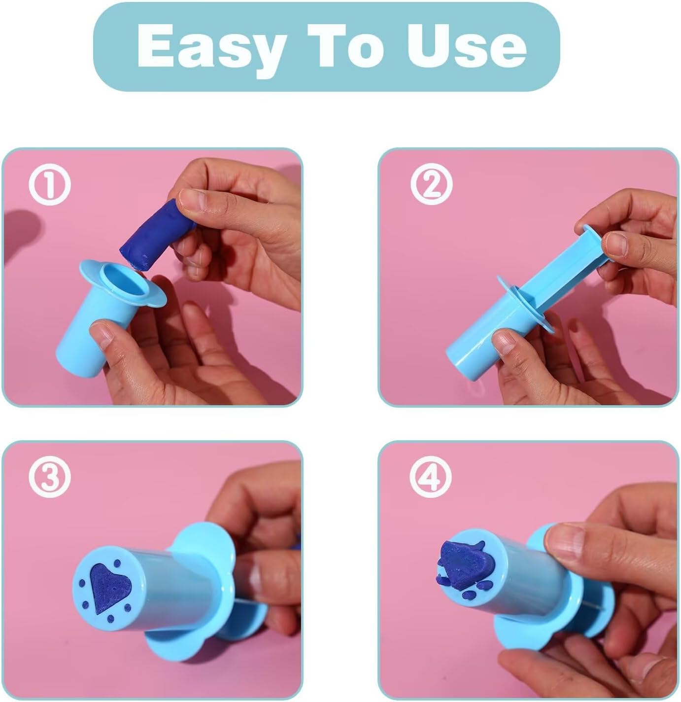 Unleash Creativity with 6 Unique Dino Molds Dough Toys Dough Accessories Set.Ideal as a Gift for Kids Aged 3-4-8 Years