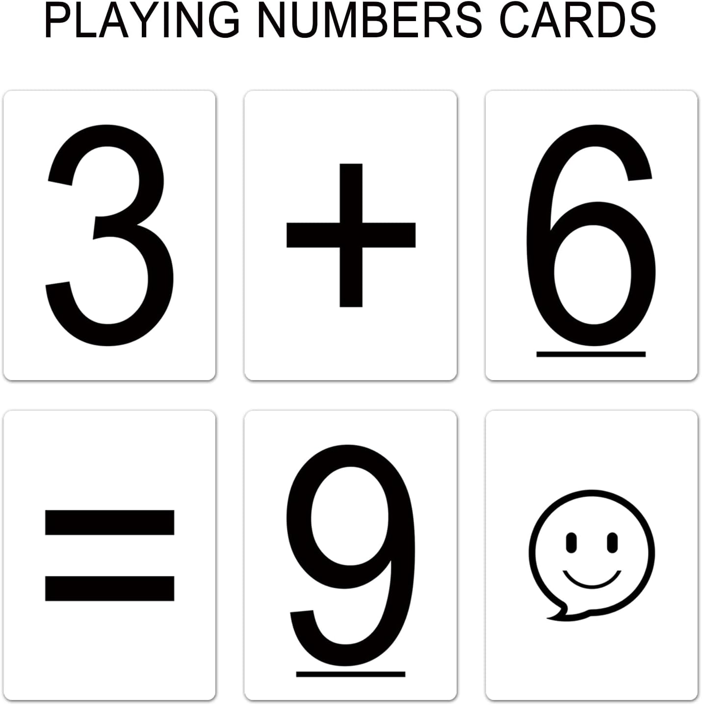 Number Cards for Classroom Supplies, Blank Deck Number Cards 0-9 Set of 55