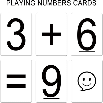 Number Cards for Classroom Supplies, Blank Deck Number Cards 0-9 Set of 55