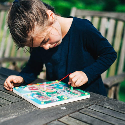 Bigjigs Toys, Farmyard Maze Puzzle, Wooden Toys, Wooden Puzzle, Jigsaw for 3 4 5 Year Olds, Children's Puzzles