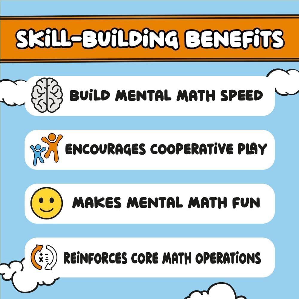Math Blast! Cool Math Games for Kids 8-12 - Fun Educational Mental Math Game for Home & Classroom - Practice Math the Fun Way