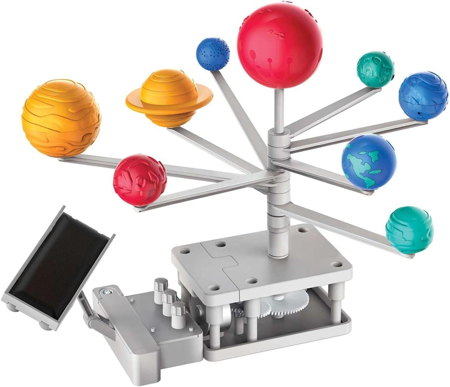 4M: Green Science: Solar System - DIY Motorized Rotating Planetarium Model, Solar & Battery Hybrid Power, STEM Building & Activity Set, Kids Ages 5+