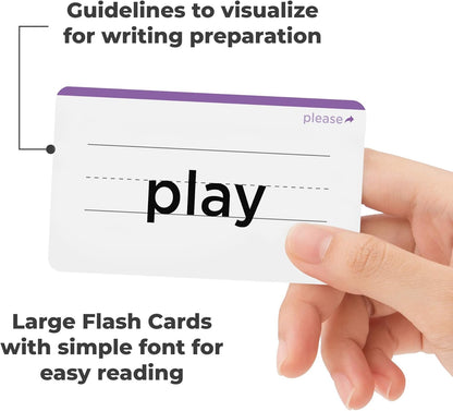106 Sight Words Flash Cards Pre K for Ages 3-4, Dolch & Fry Sight Word Reading Games, Homeschool Supplies for Preschool with 7 Educational Game Ideas